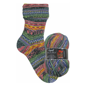 Opal Hundertwasser III Sockenwolle - 100g