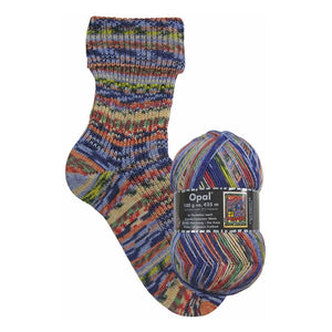 Opal Hundertwasser III Sockenwolle - 100g