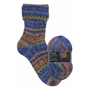 Opal Hundertwasser III Sockenwolle - 100g