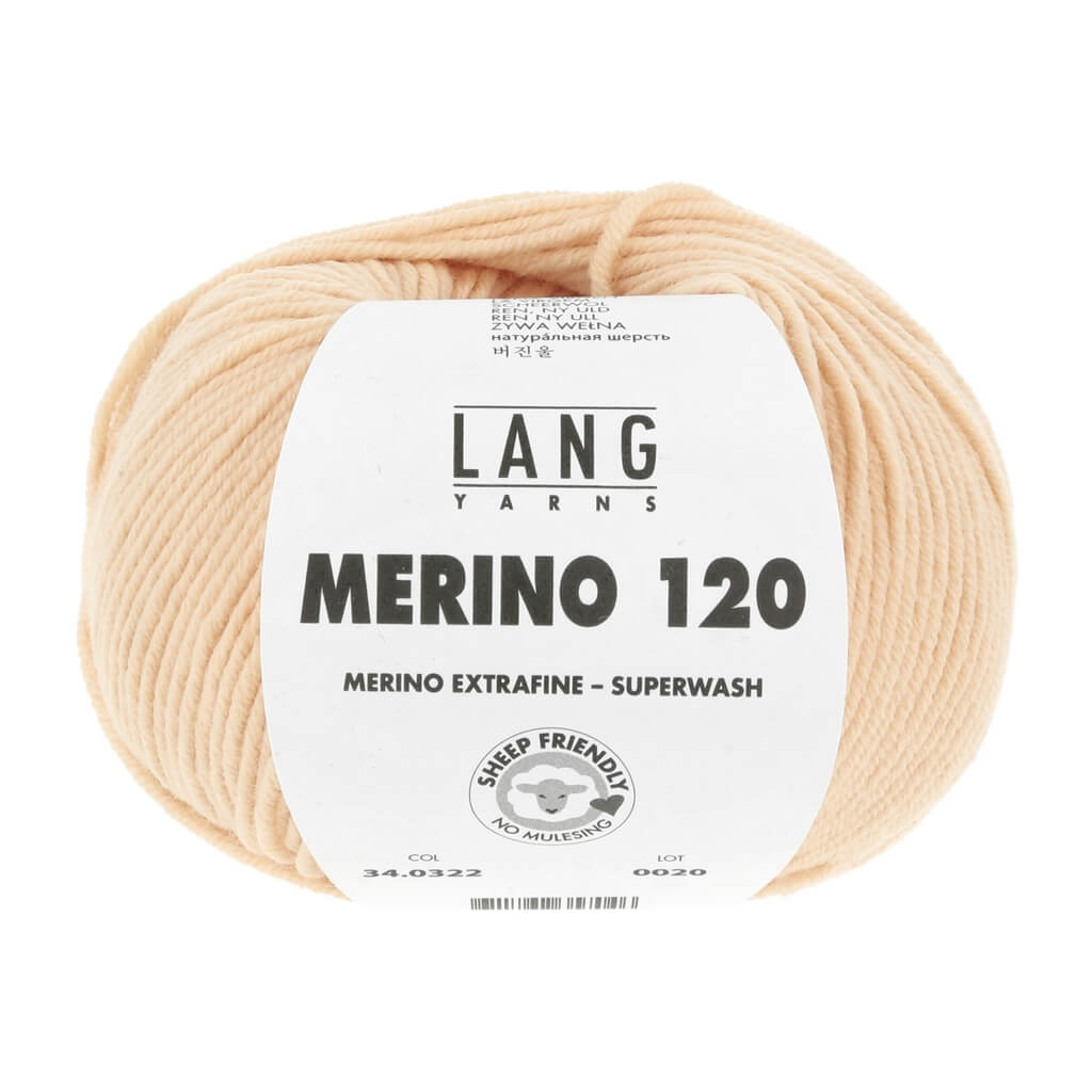 Lang Yarns Merino 120, Farbe 322 Sand – Merino und Schurwolle bei Lieblingsgarn