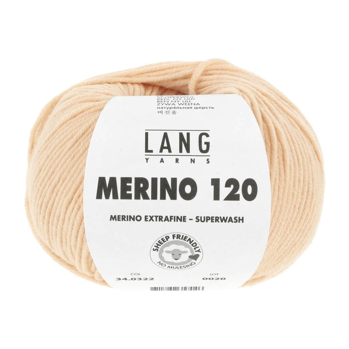 Lang Yarns Merino 120, Farbe 322 Sand – Merino und Schurwolle bei Lieblingsgarn