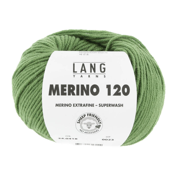 Lang Yarns Merino 120, Farbe 418 Farn – Merino und Schurwolle bei Lieblingsgarn