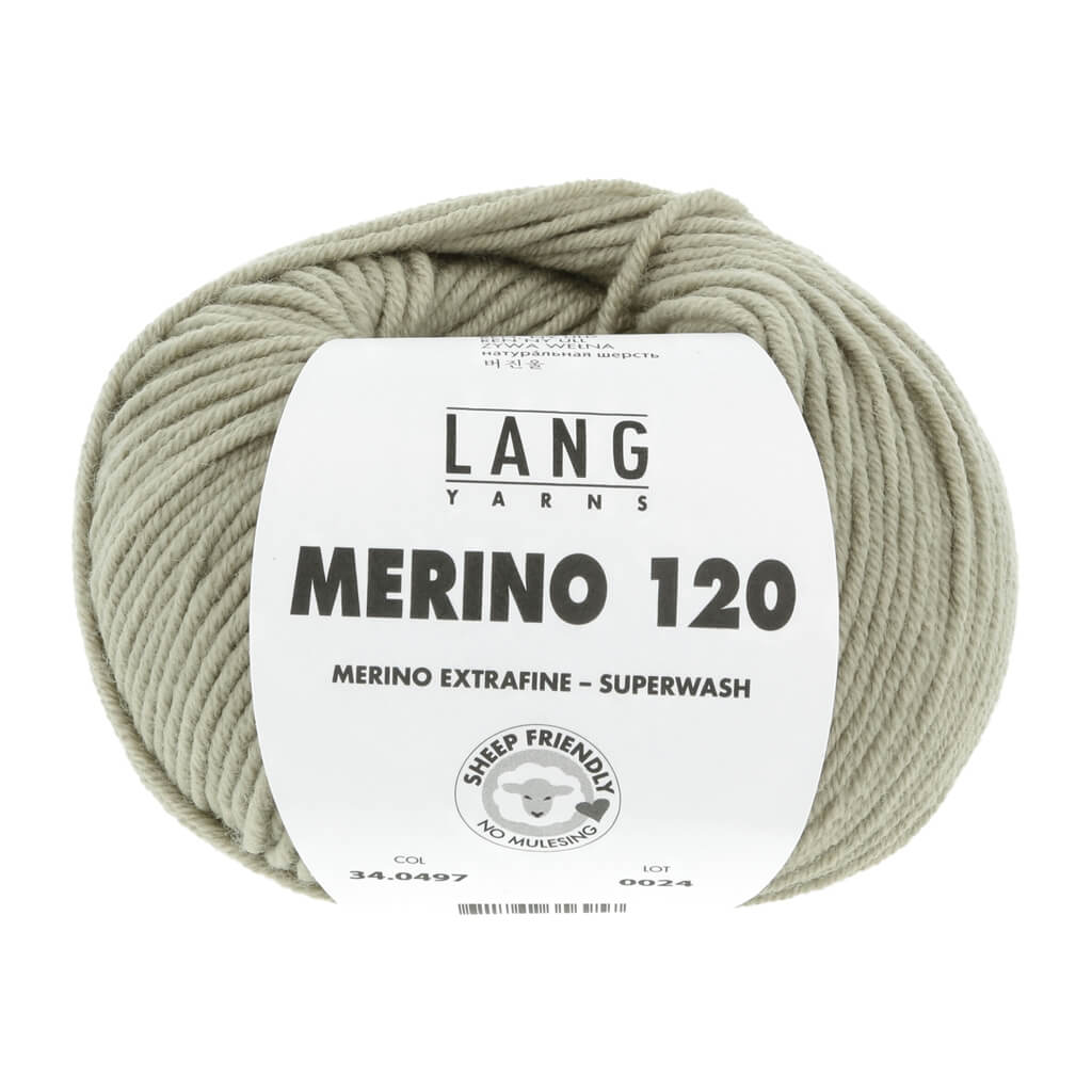 Lang Yarns Merino 120, Farbe 497 Moos – Merino und Schurwolle bei Lieblingsgarn