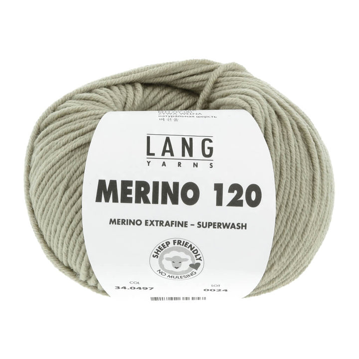 Lang Yarns Merino 120, Farbe 497 Moos – Merino und Schurwolle bei Lieblingsgarn