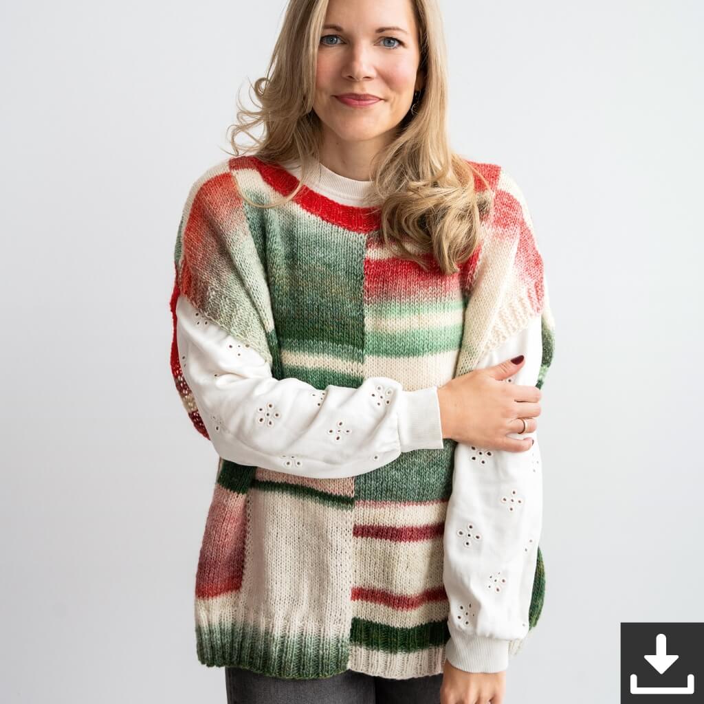 Lana Grossa Pattern Weihnachtlicher Pullunder Strickanleitung - Lana Grossa (PDF) bei bei bei bei bei bei bei Lieblingsgarn