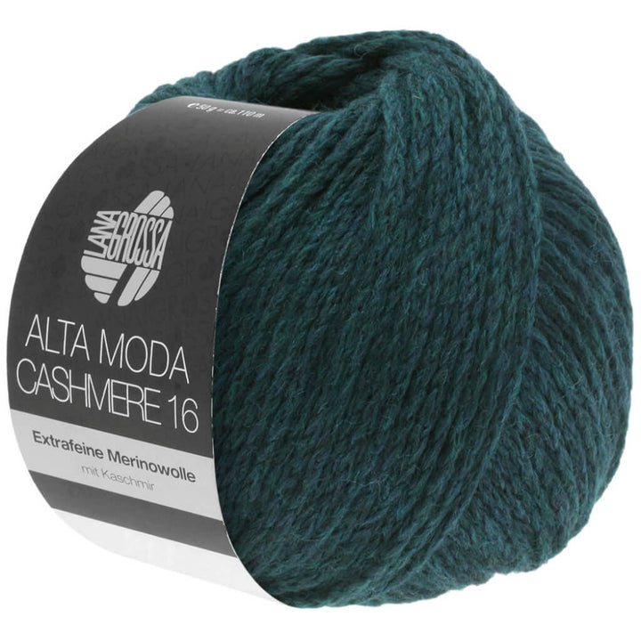 Lana Grossa Alta Moda Cashmere 16 50g, Farbe 37 Dunkelpetrol – Kaschmir, Merino und Polyamid bei Lieblingsgarn