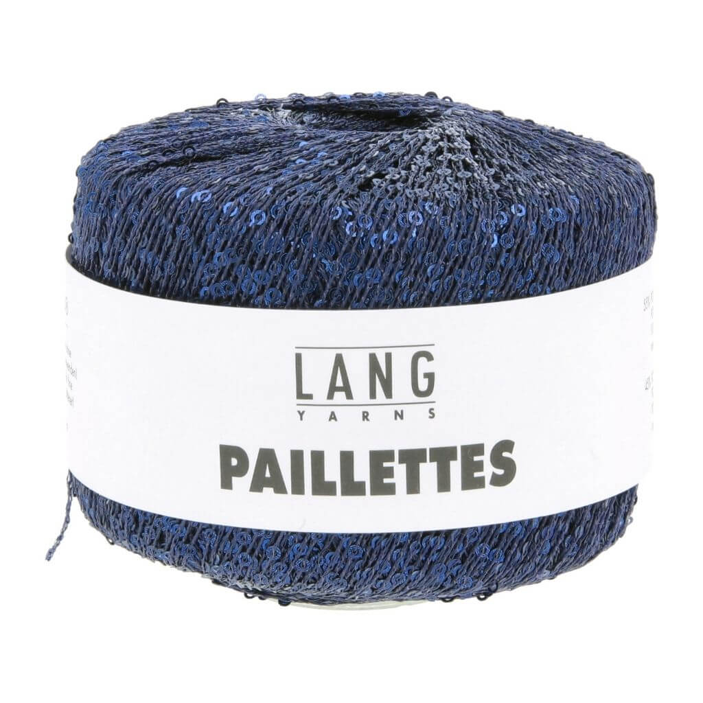 Lang Yarns Paillettes, Farbe 010 Stahlblau – Synthetik bei Lieblingsgarn