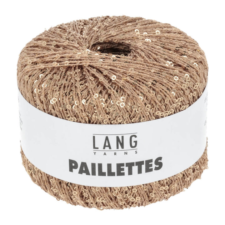 Lang Yarns Paillettes, Farbe 028 Lachs/Gold – Synthetik bei Lieblingsgarn