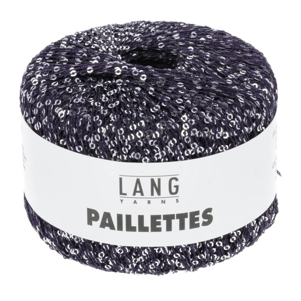 Lang Yarns Paillettes, Farbe 035 Marine/Silber – Synthetik bei Lieblingsgarn