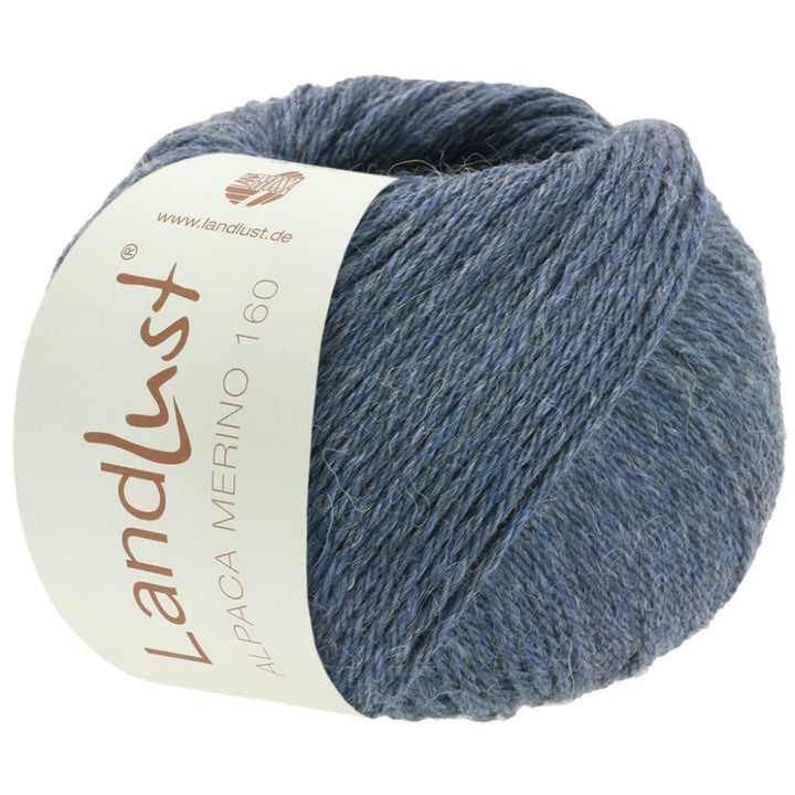 Lana Grossa Landlust Alpaka Merino 160 50 g, Farbe 411 Graublau – Alpaka und Merino bei Lieblingsgarn