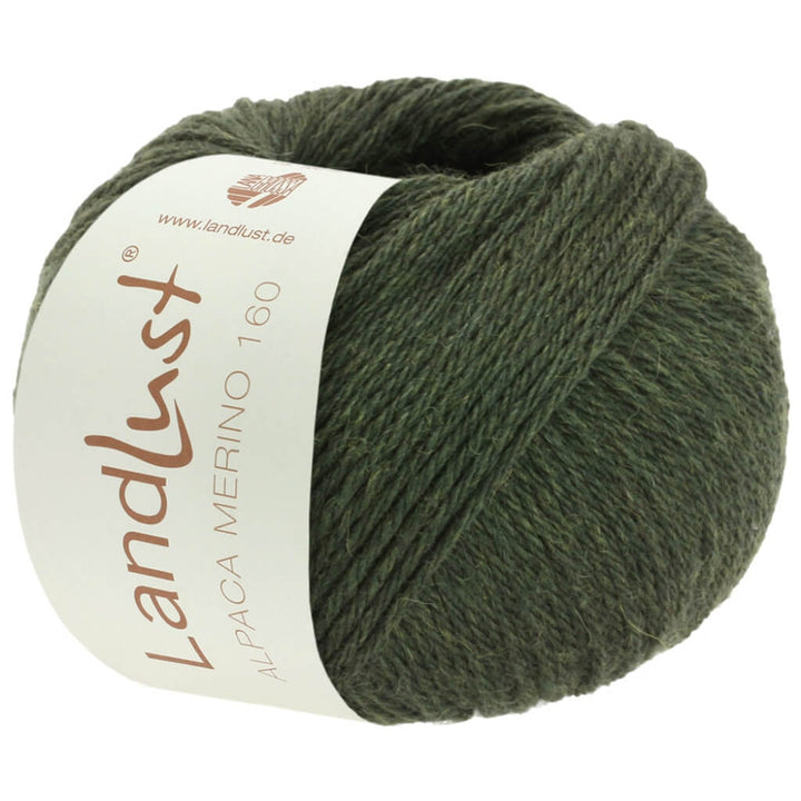 Lana Grossa Landlust Alpaka Merino 160 50 g, Farbe 423 Moosgrün – Alpaka und Merino bei Lieblingsgarn