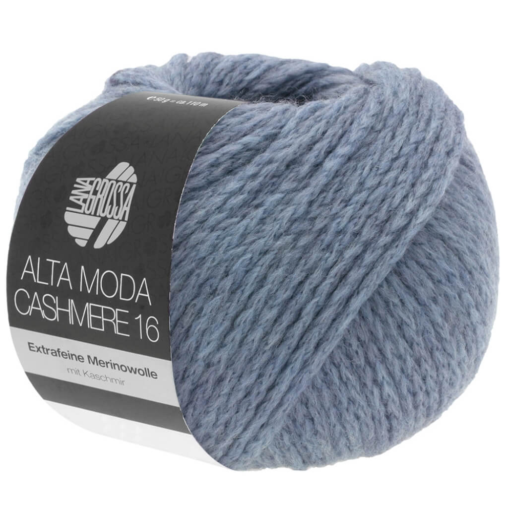 Lana Grossa Alta Moda Cashmere 16 50g, Farbe 53 Rauchblau – Kaschmir, Merino und Polyamid bei Lieblingsgarn
