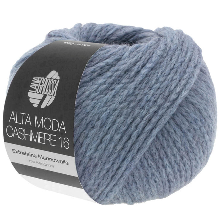 Lana Grossa Alta Moda Cashmere 16 50g, Farbe 53 Rauchblau – Kaschmir, Merino und Polyamid bei Lieblingsgarn