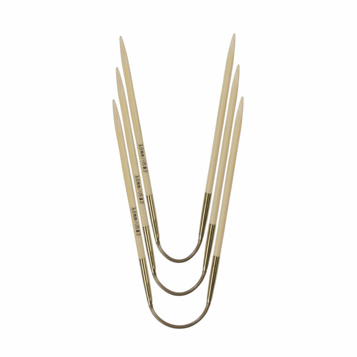 addiCraSyTrio Bamboo Rundstricknadel 24 cm - 560-2, Farbe 2 – Bambus bei Lieblingsgarn