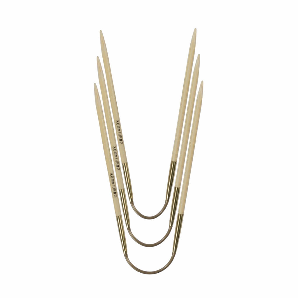 addiCraSyTrio Bamboo Rundstricknadel 24 cm - 560-2, Farbe 2,5 – Bambus bei Lieblingsgarn