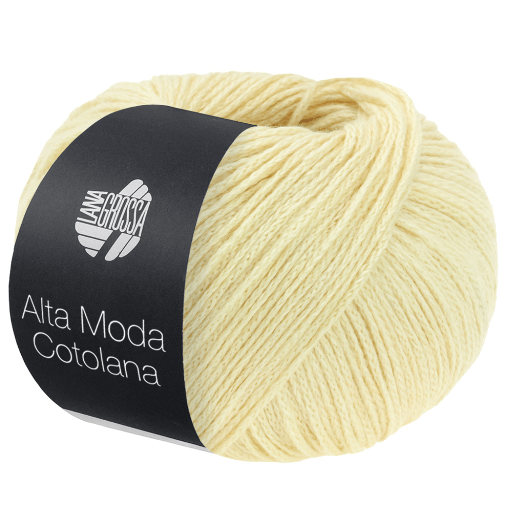Lana Grossa Alta Moda Cotolana, Farbe 68 Zartgelb – Baumwolle, Merino und Polyamid bei Lieblingsgarn