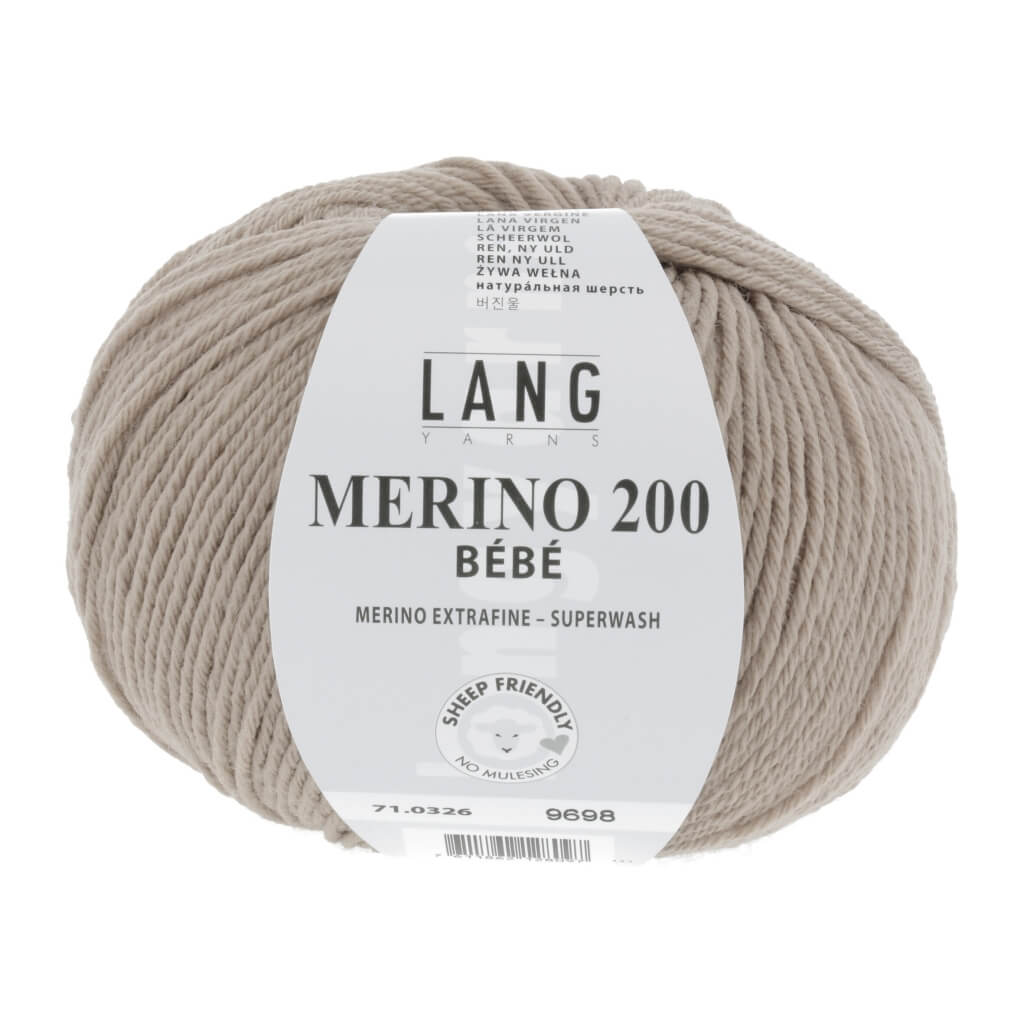 Lang Yarns Merino 200 Bebe - 50g, Farbe 71.0326 Beige – Merino und Schurwolle bei Lieblingsgarn