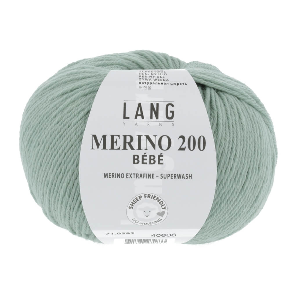 Lang Yarns Merino 200 Bebe - 50g, Farbe 71.0392 Salbei – Merino und Schurwolle bei Lieblingsgarn
