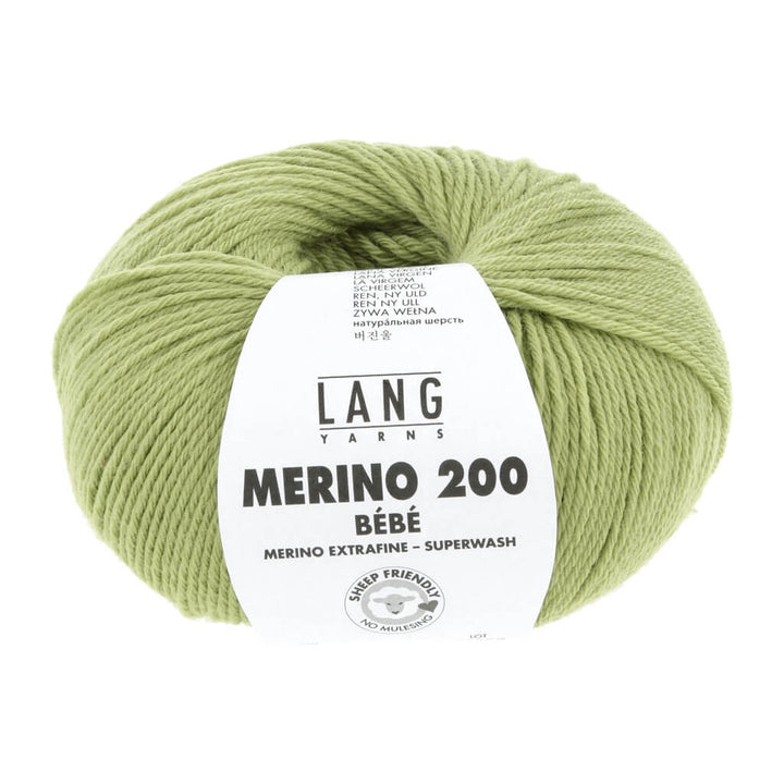Lang Yarns Merino 200 Bebe - 50g, Farbe 417 Hellgrün – Merino und Schurwolle bei Lieblingsgarn
