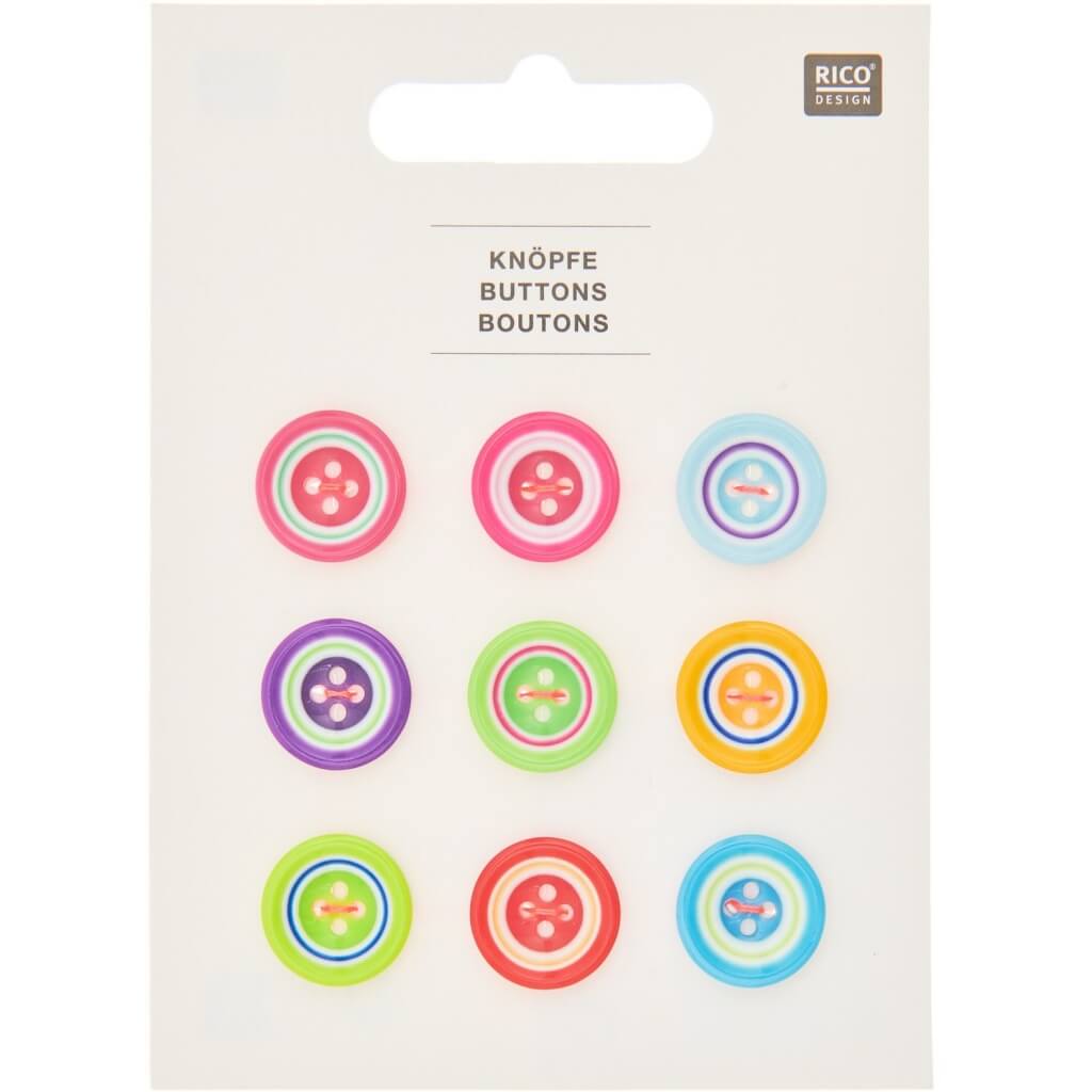Rico Design Knopfmix Bunt 15 mm bei bei bei bei bei bei bei bei bei bei Lieblingsgarn