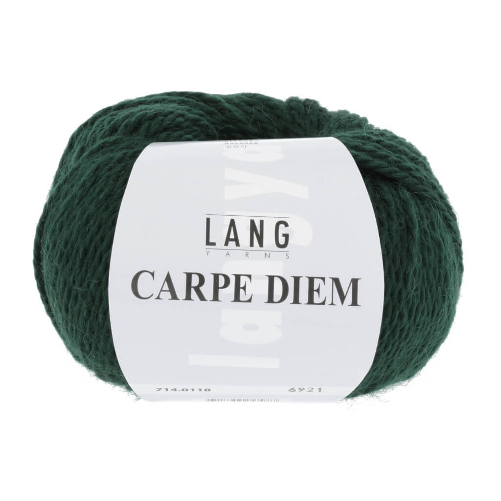 Lang Yarns Carpe Diem, Farbe Dunkelgrün Mélange – Alpaka und Schurwolle bei Lieblingsgarn