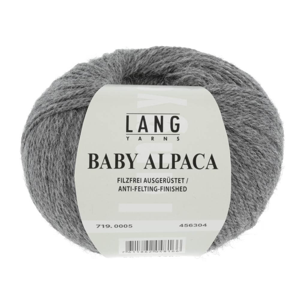 Lang Yarns Baby Alpaca, Farbe Grau Mélange – Alpaka bei Lieblingsgarn