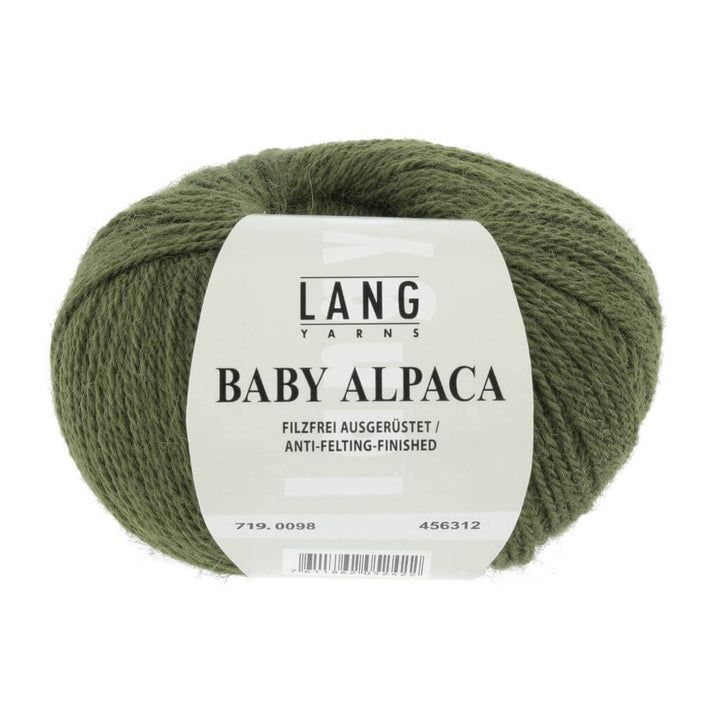 Lang Yarns Baby Alpaca, Farbe Olive – Alpaka bei Lieblingsgarn