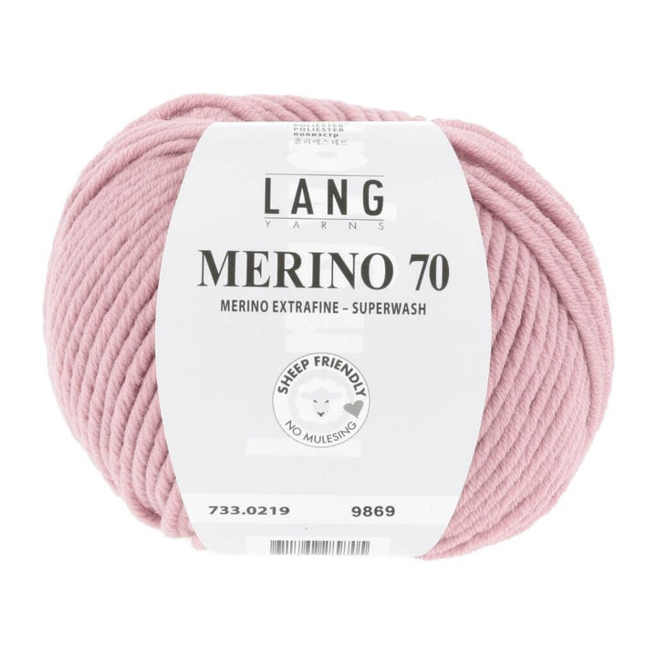 Lang Yarns Merino 70, Farbe 733.0219 Rosé – Merino und Polyester bei Lieblingsgarn