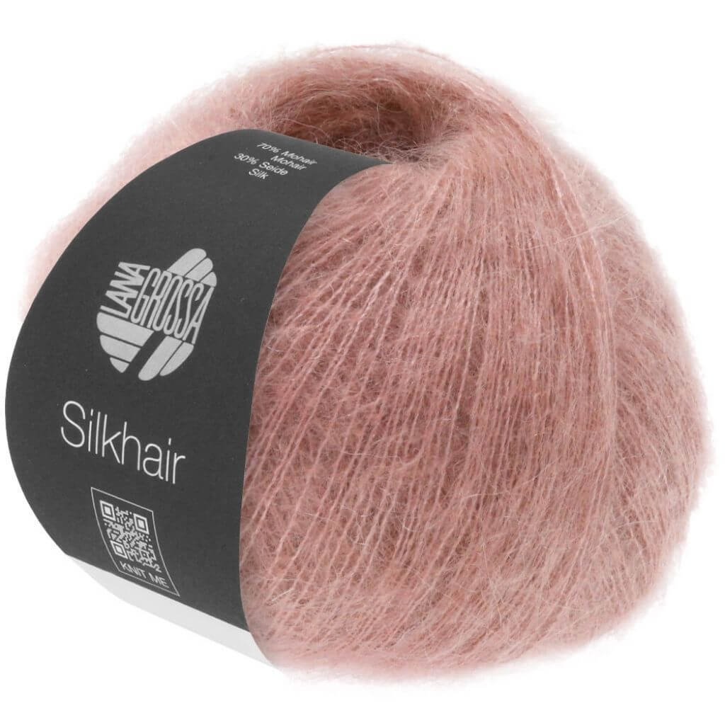 Lana Grossa Silkhair, Farbe 074 Rosenholz – Mohair und Seide bei Lieblingsgarn