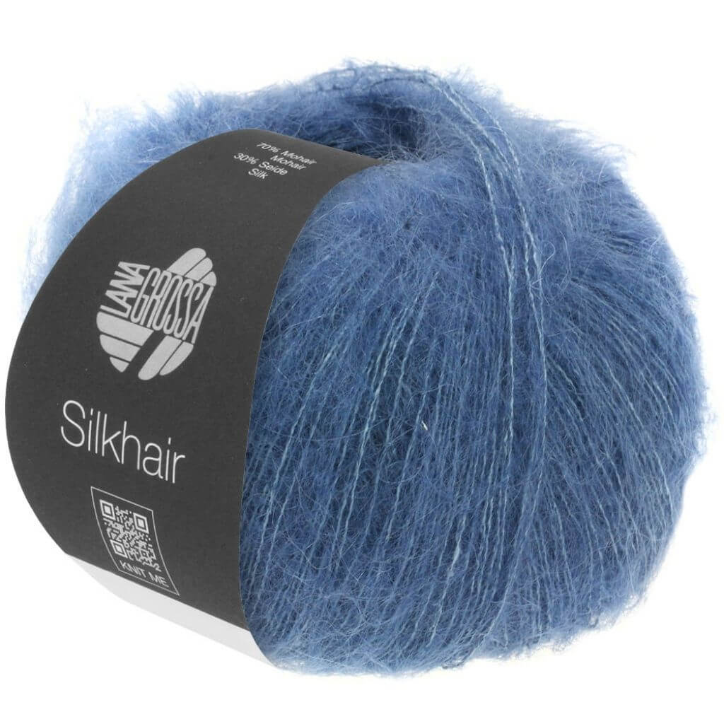 Lana Grossa Silkhair, Farbe 079 Dunkelblau – Mohair und Seide bei Lieblingsgarn