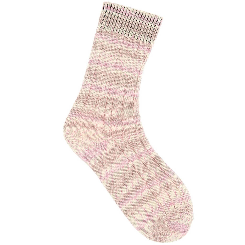 Rico Design Socks Cotton Stretch 4-fädig, Farbe 002 Pinky – Baumwolle und Synthetik bei Lieblingsgarn