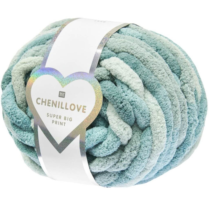 Rico Design Chenillove Super Big Print, Farbe 005 Aqua – Synthetik bei Lieblingsgarn