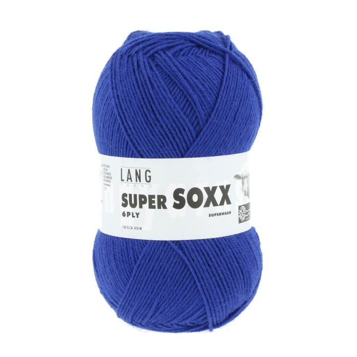Lang Yarns Super Soxx 6-fach - 150g, Farbe Blau – Polyamid und Schurwolle bei Lieblingsgarn