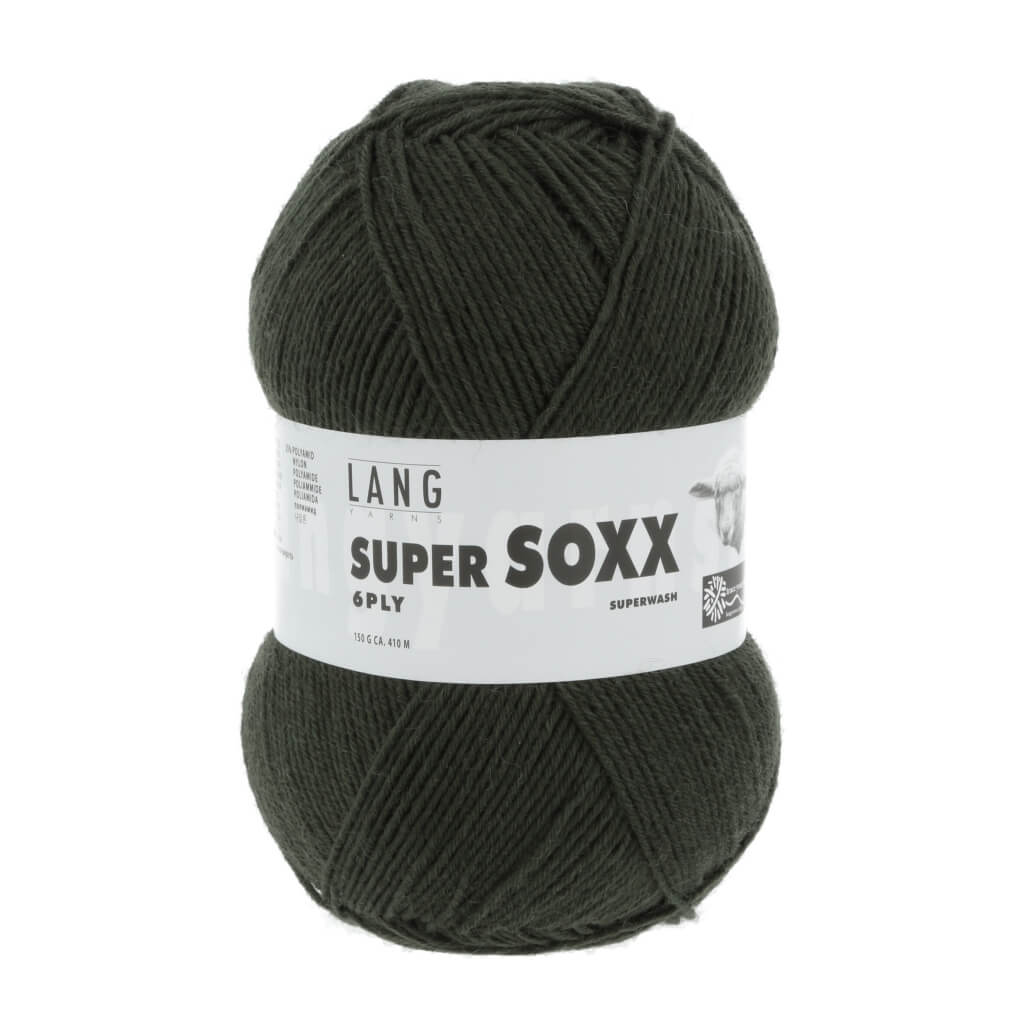 Lang Yarns Super Soxx 6-fach - 150g, Farbe 907.0018 Dunkelgrün – Polyamid und Schurwolle bei Lieblingsgarn