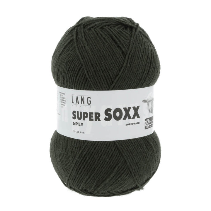 Lang Yarns Super Soxx 6-fach - 150g, Farbe 907.0018 Dunkelgrün – Polyamid und Schurwolle bei Lieblingsgarn