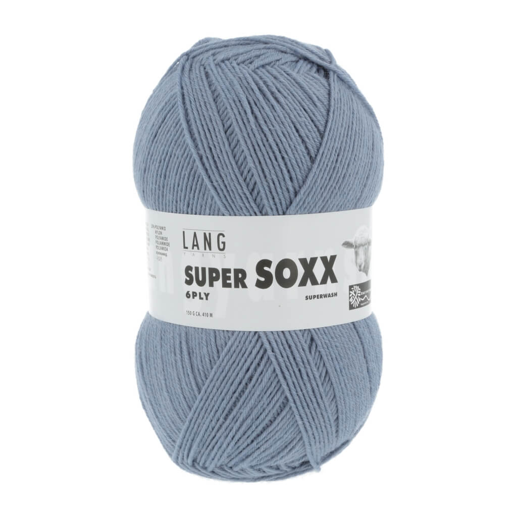 Lang Yarns Super Soxx 6-fach - 150g, Farbe 907.0020 Hellblau – Polyamid und Schurwolle bei Lieblingsgarn