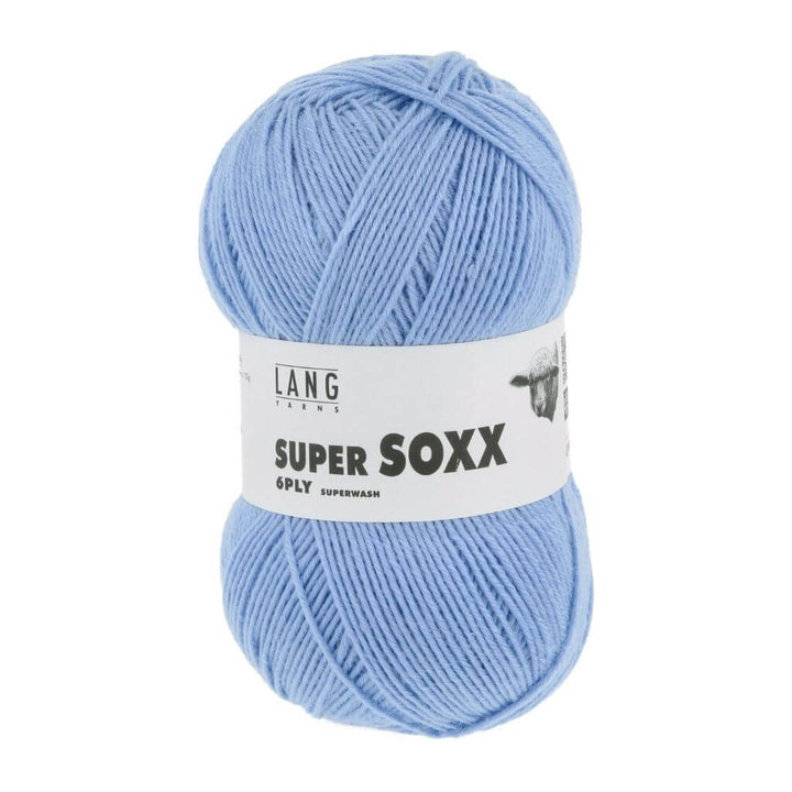 Lang Yarns Super Soxx 6-fach - 150g, Farbe 021 Himmelblau – Polyamid und Schurwolle bei Lieblingsgarn