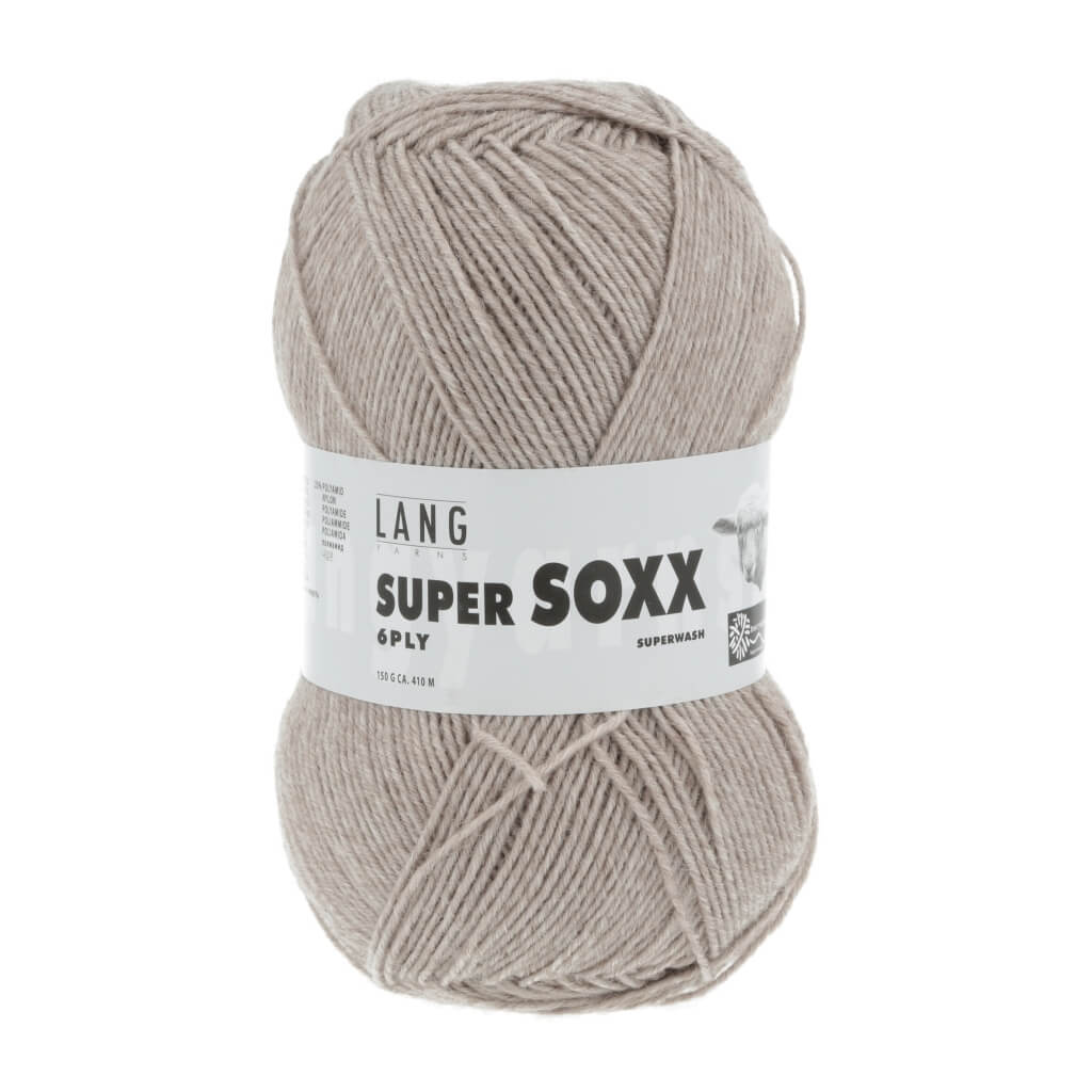 Lang Yarns Super Soxx 6-fach - 150g, Farbe 907.0022 Sand Mélange – Polyamid und Schurwolle bei Lieblingsgarn