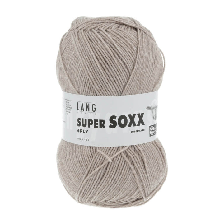 Lang Yarns Super Soxx 6-fach - 150g, Farbe 907.0022 Sand Mélange – Polyamid und Schurwolle bei Lieblingsgarn