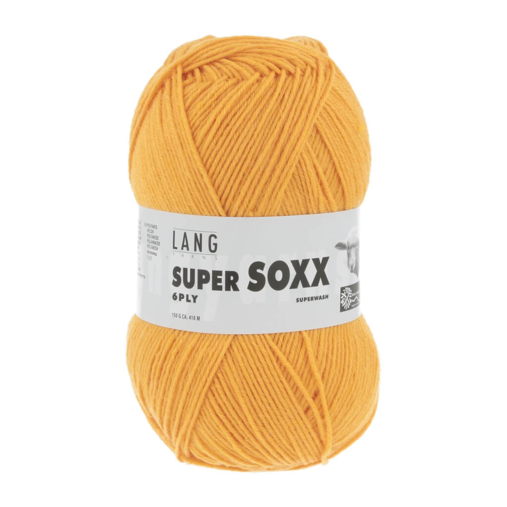 Lang Yarns Super Soxx 6-fach - 150g, Farbe 907.0049 Goldgelb – Polyamid und Schurwolle bei Lieblingsgarn