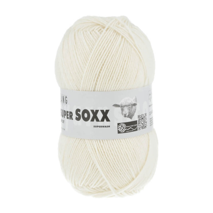 Lang Yarns Super Soxx 6-fach - 150g, Farbe 907.0094 Offwhite – Polyamid und Schurwolle bei Lieblingsgarn
