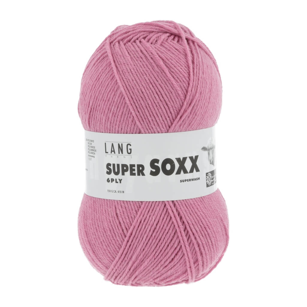 Lang Yarns Super Soxx 6-fach - 150g, Farbe 907.0119 Rosa Dunkel – Polyamid und Schurwolle bei Lieblingsgarn