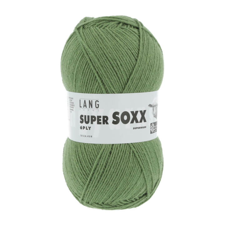 Lang Yarns Super Soxx 6-fach - 150g, Farbe 907.0198 Olive Hell – Polyamid und Schurwolle bei Lieblingsgarn