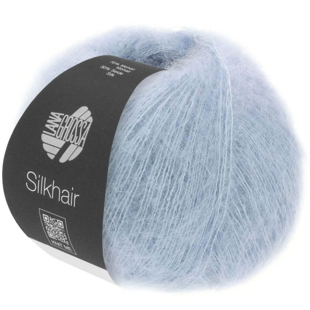 Lana Grossa Silkhair, Farbe 092 Himmelblau – Mohair und Seide bei Lieblingsgarn