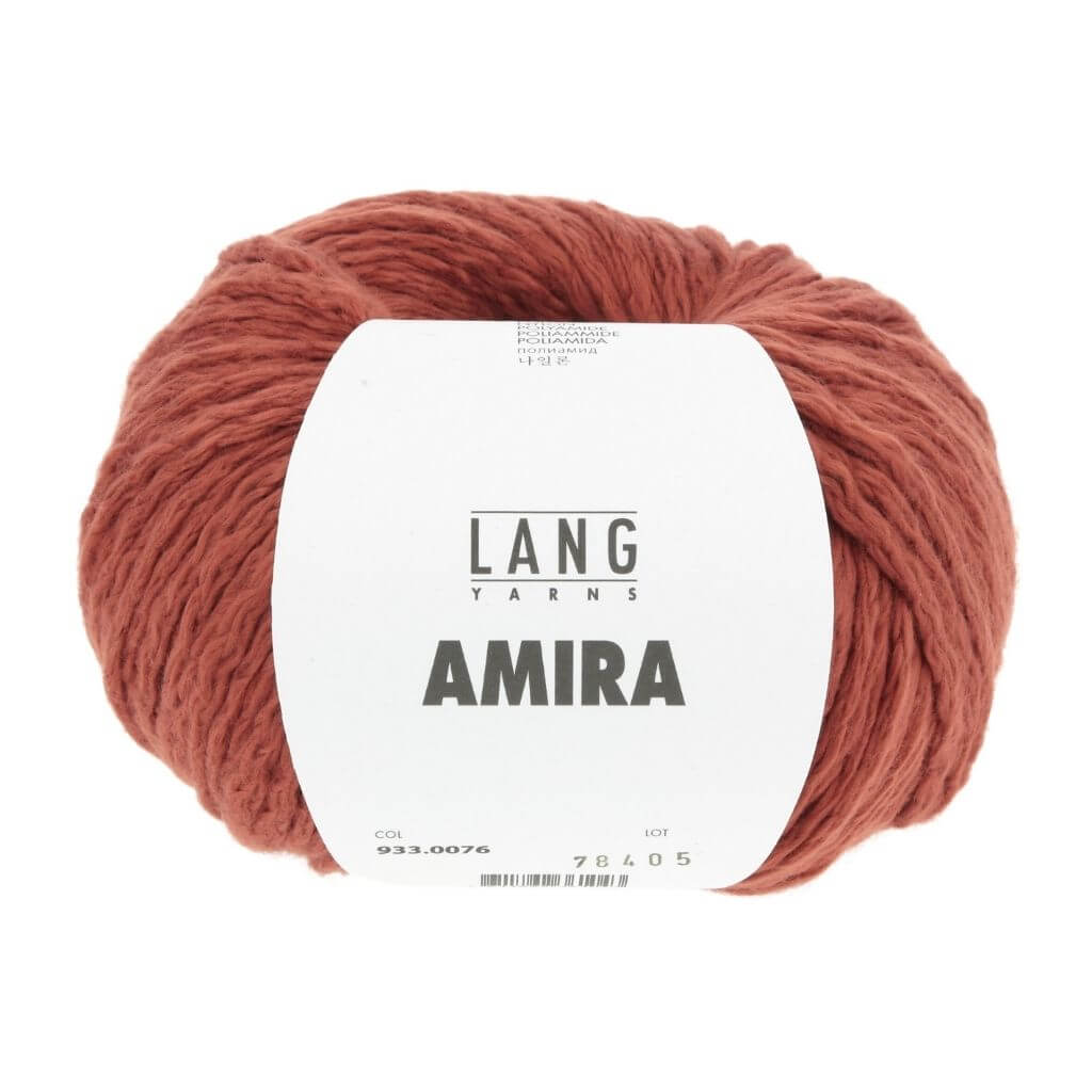 Lang Yarns Amira, Farbe 076 Terracotta – Baumwolle und Polyamid bei Lieblingsgarn