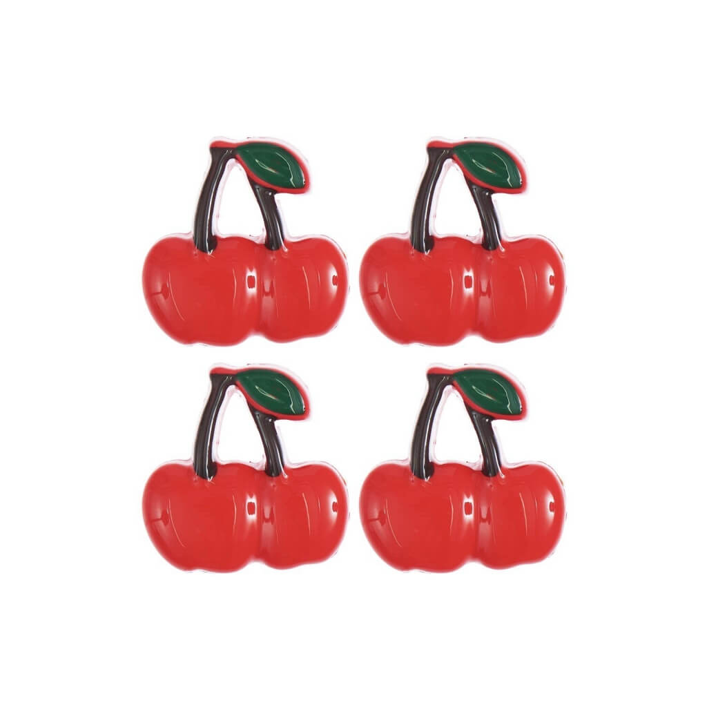 Rico Design Motiv-Knöpfe 4 Stk., Farbe Kirsche Rot – Kunststoff bei Lieblingsgarn