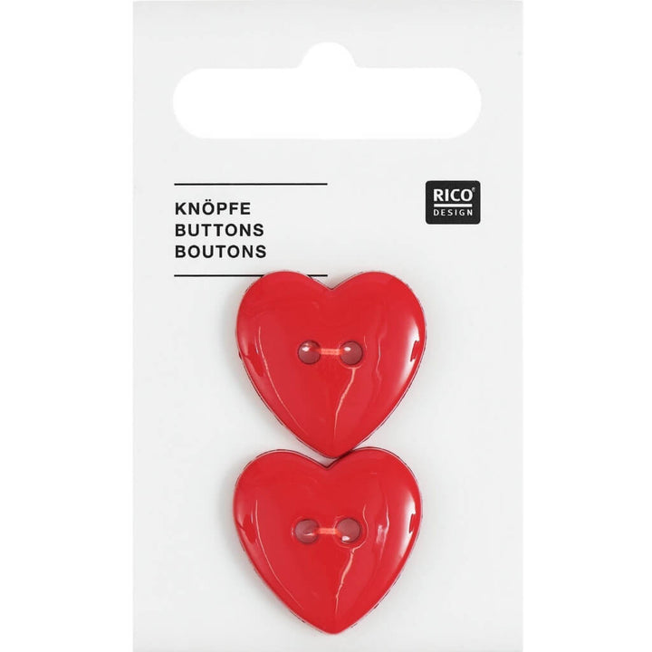 Rico Design Herz-Knöpfe 2 Stk. 2,2 cm bei bei bei bei bei bei bei bei bei bei Lieblingsgarn