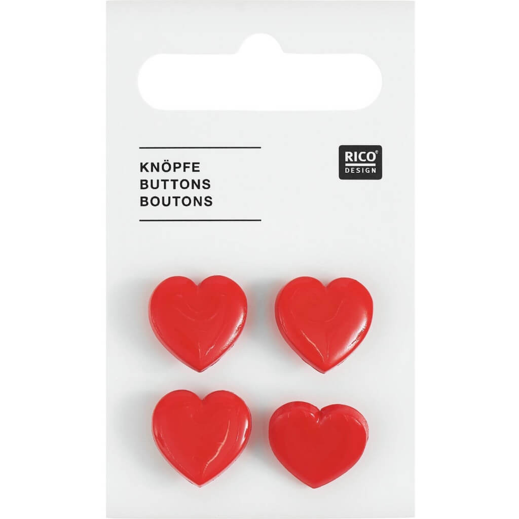 Rico Design Knöpfe Herz 4 Stk. 1,5cm bei bei bei bei bei bei bei bei bei bei Lieblingsgarn