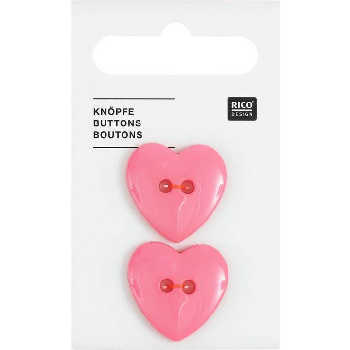 Rico Design Herz-Knöpfe 2 Stk. 2,2 cm bei bei bei bei bei bei bei bei bei bei Lieblingsgarn