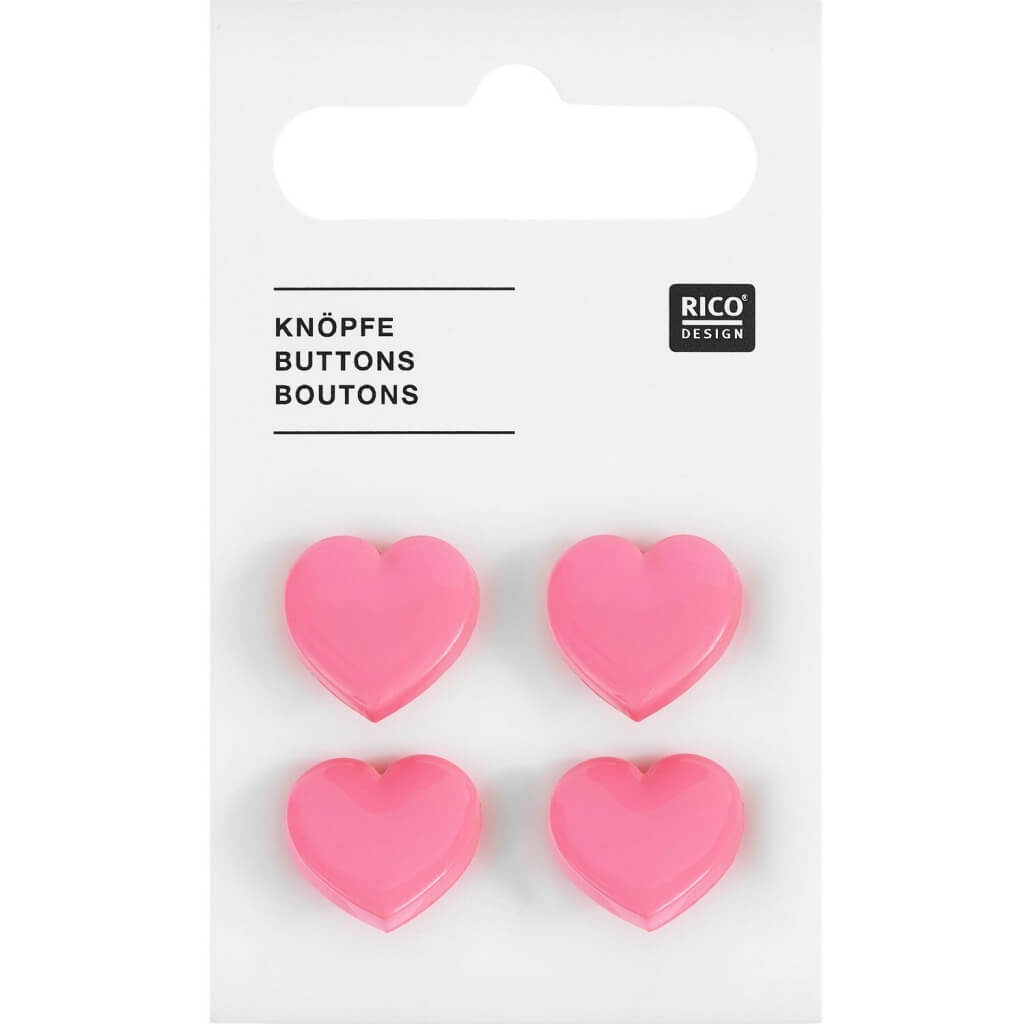 Rico Design Knöpfe Herz 4 Stk. 1,5cm bei bei bei bei bei bei bei bei bei bei Lieblingsgarn